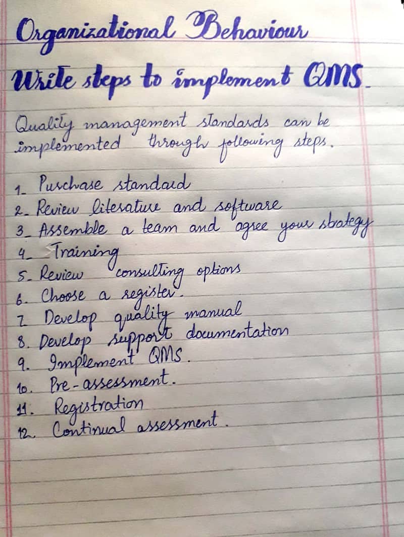 Handwritten assignment work 0