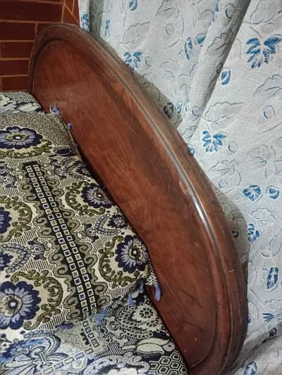 wooden single bed with metress