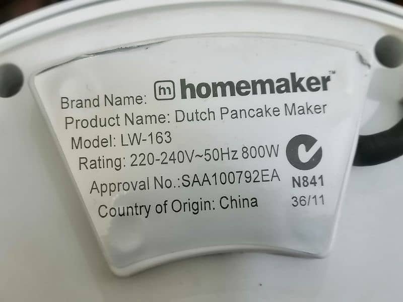 Homemaker Dutch Pancake Maker, Imported 2