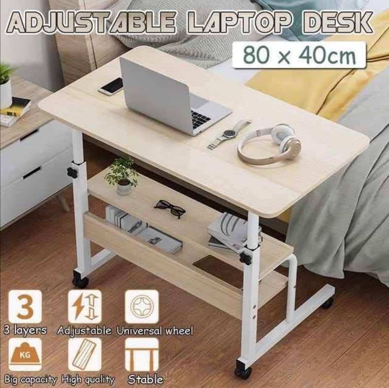 Adjustable Heigh table, Laptop Table, Side Table, Bed & Office Table 3