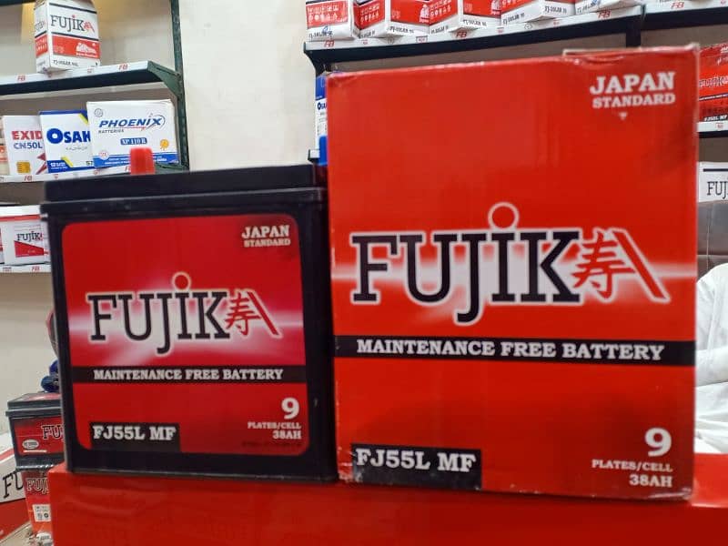 Car Battery Dry Battery Fujika MF 55 with 1 Year Warranty. 0