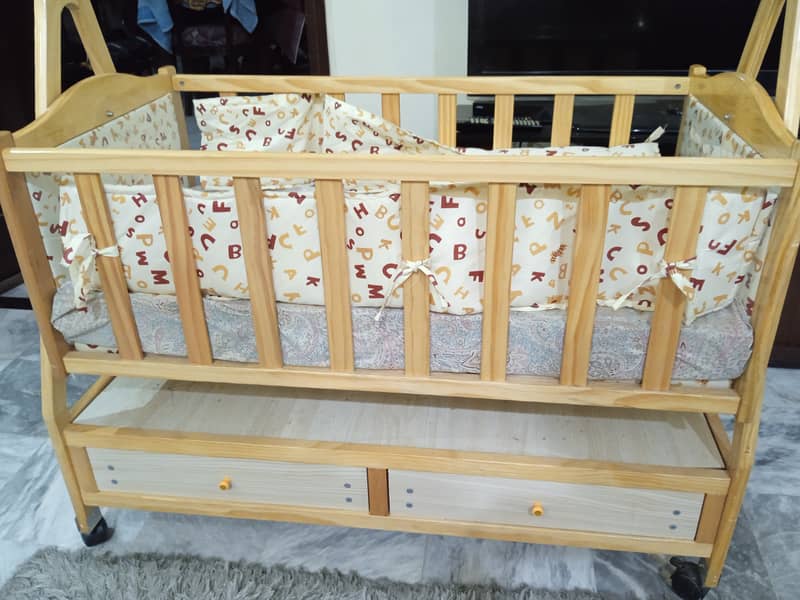 Baby wooden cot cum swing new Beds 1080782268