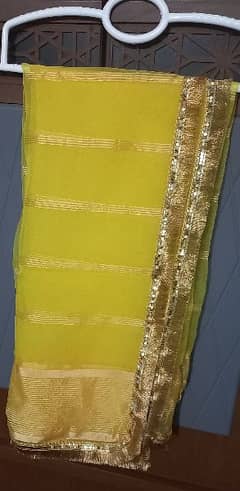 yellow mayon organza 3pc dress