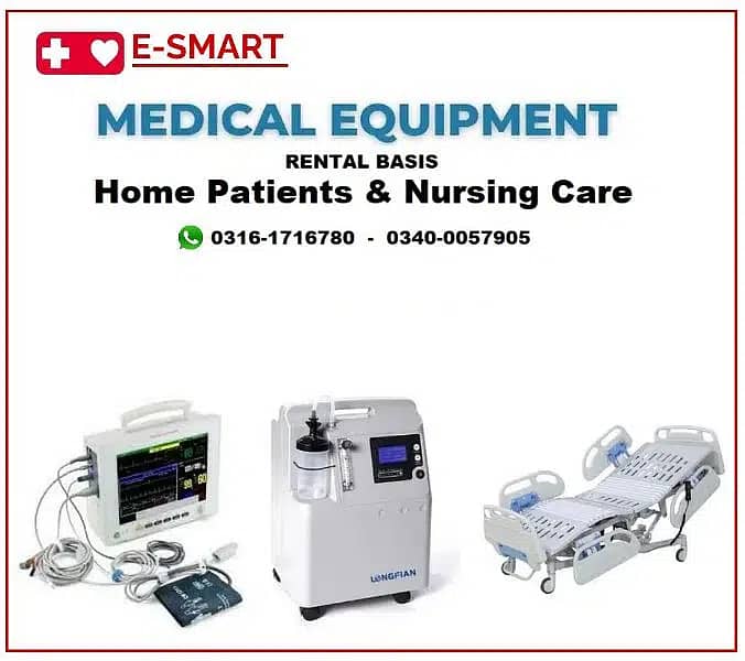 Home Patient Care, Oxygen Cylinder, Oxygen Consentator, bipap & cpap 3