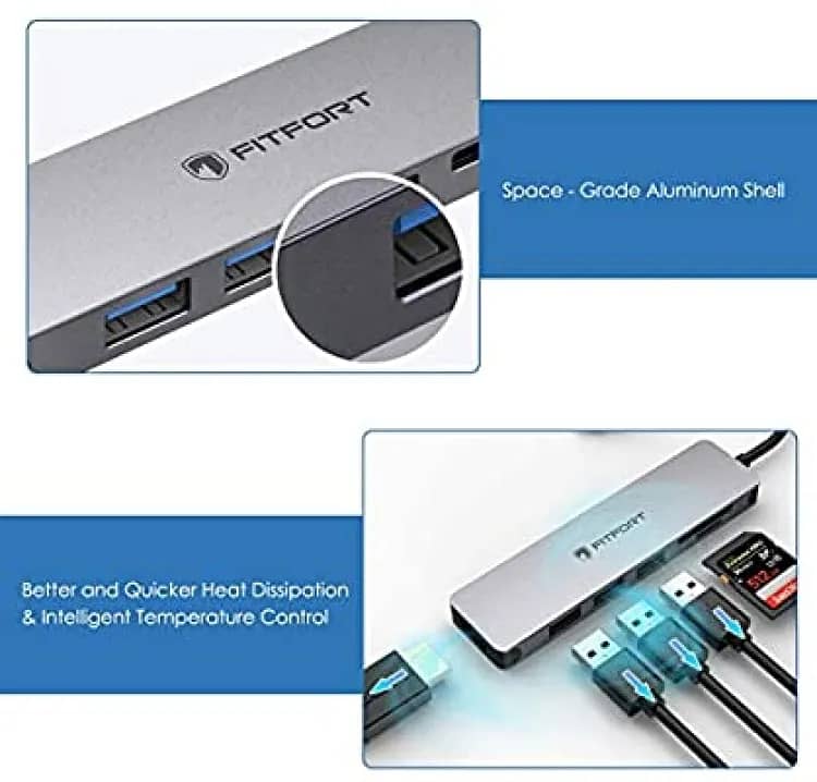 Choetech HUB-M18.5 Ports USB-C Hub,USB 3.0 Ports, SD Card Reader 17