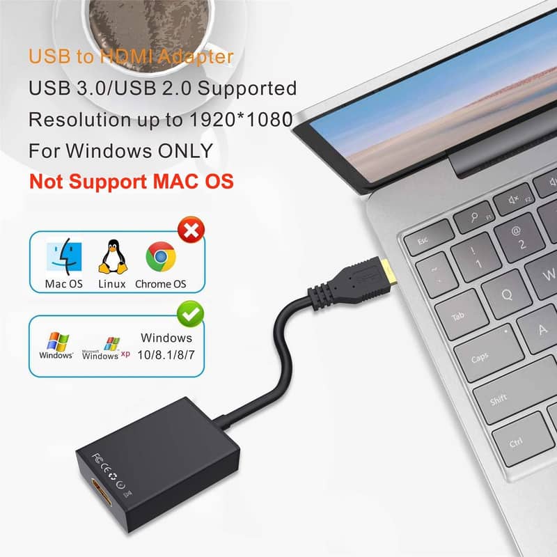Video Graphics Cable Converter with Audio for PC Laptop Projector HDTV 10