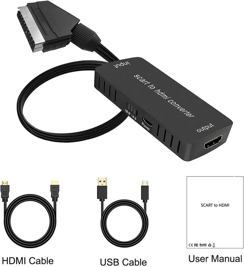 Video Graphics Cable Converter with Audio for PC Laptop Projector HDTV 12