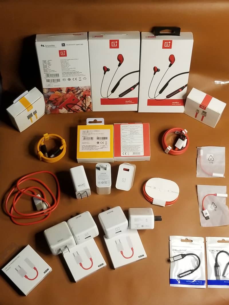 Oneplus accessories , box pulled chargers , pouch , case , covers 3