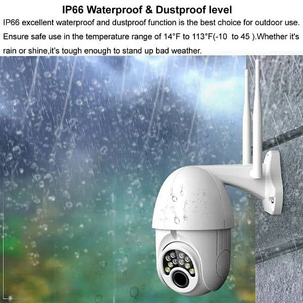 V380 Outdoor PTZ wifi wireless Camera security flashlight 360 moving 0