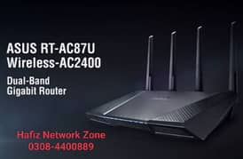 ASUS RT-AC87U AC2400 Dual Band Gigabit WiFi Router with MU-MIMO + VPN