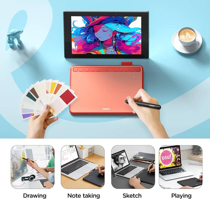 Drawing Graphic Tablet UGEE S1060 10x6.27 inch  with 12 Hot Keys Comp 1