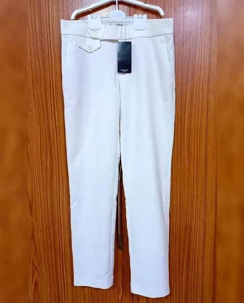 Brand: Mango white cotton pant with tag( ladies pant) 0