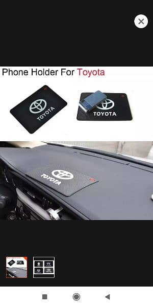 Honda Toyota Suzuki Logo Anti-Skid Nonslip Dashboard Mats - Mul 6