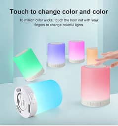 Touch-activated LED light speaker