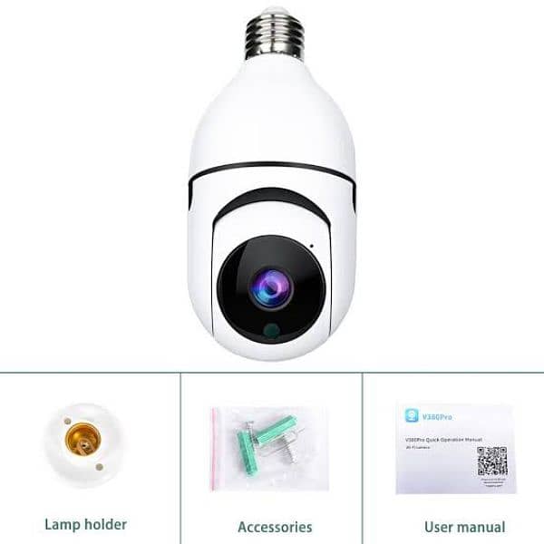 smart wifi bulb camera 1080P for kids room and home 4