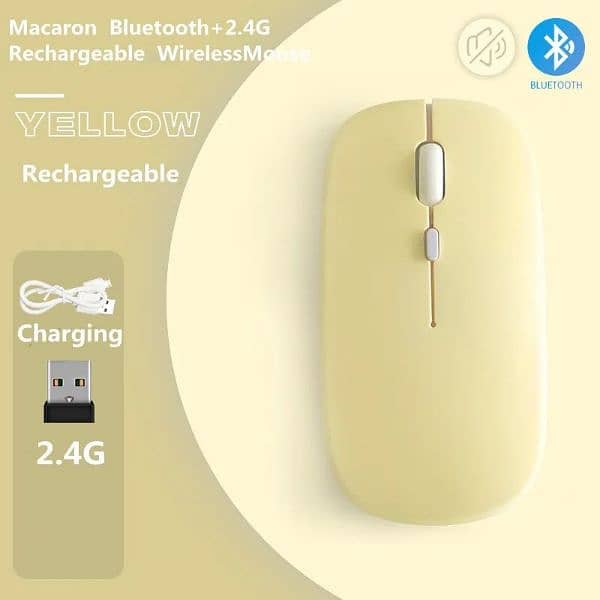 Tablet Phone Computer Bluetooth Wireless Mouse Charging Luminous 1