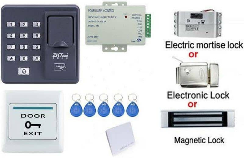 Fingerprint card code remote, mobile Electric door lock access control 1
