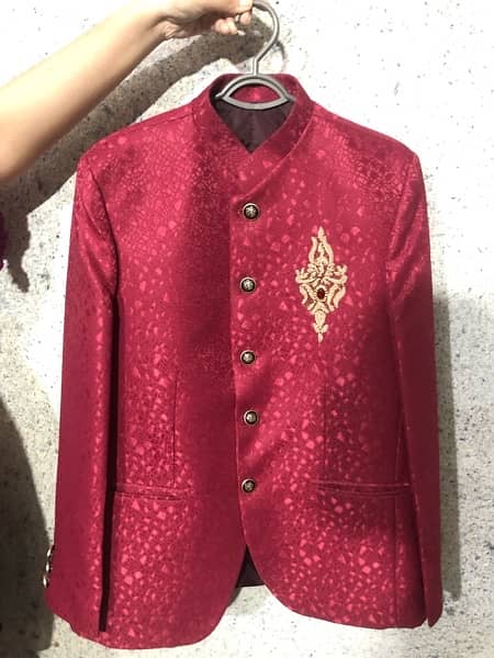Men Prince Coat Maroon Color 0