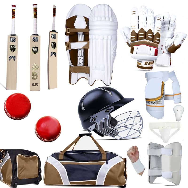 cricket bats tape ball hard bal bat football cricket kit helmet gloves 10