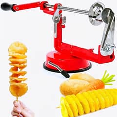 High-Quality Stainless-Steel Spiral Potato Slicer With Non-Slip Rubber