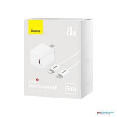 Baseus GaN5 Fast Charger 1C 20W CN Set Mini Type C to iPhone cable