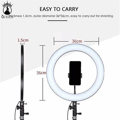 Ring light 36cm RGB with Mobile Holder & Ball Head All Color 36 cm New 3