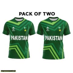 2 pc Men stitched Pakistan cricket T shirt