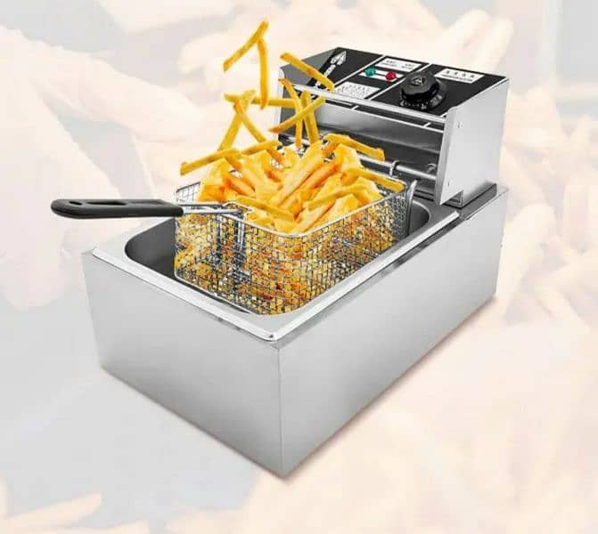 Single Electric Deep Fryer Steel Fries Electric frying machine 1