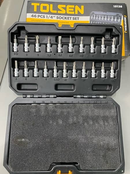 46 PCS 1/4’’ SOCKET SET TOLSEN 100% ORIGINAL 2