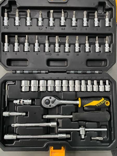 46 PCS 1/4’’ SOCKET SET TOLSEN 100% ORIGINAL 8