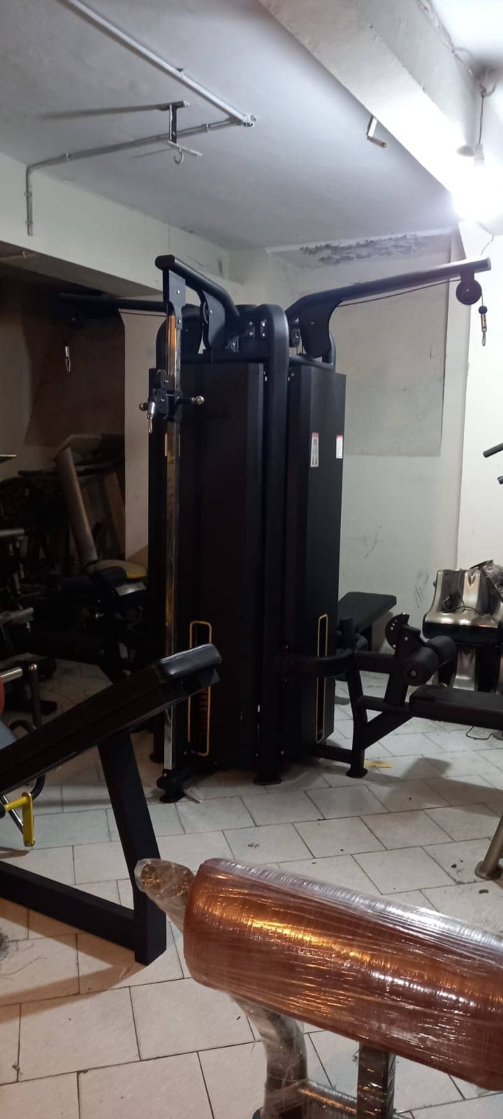 multi functional machine dumbbell gym setup treadmill elliptical plate 4