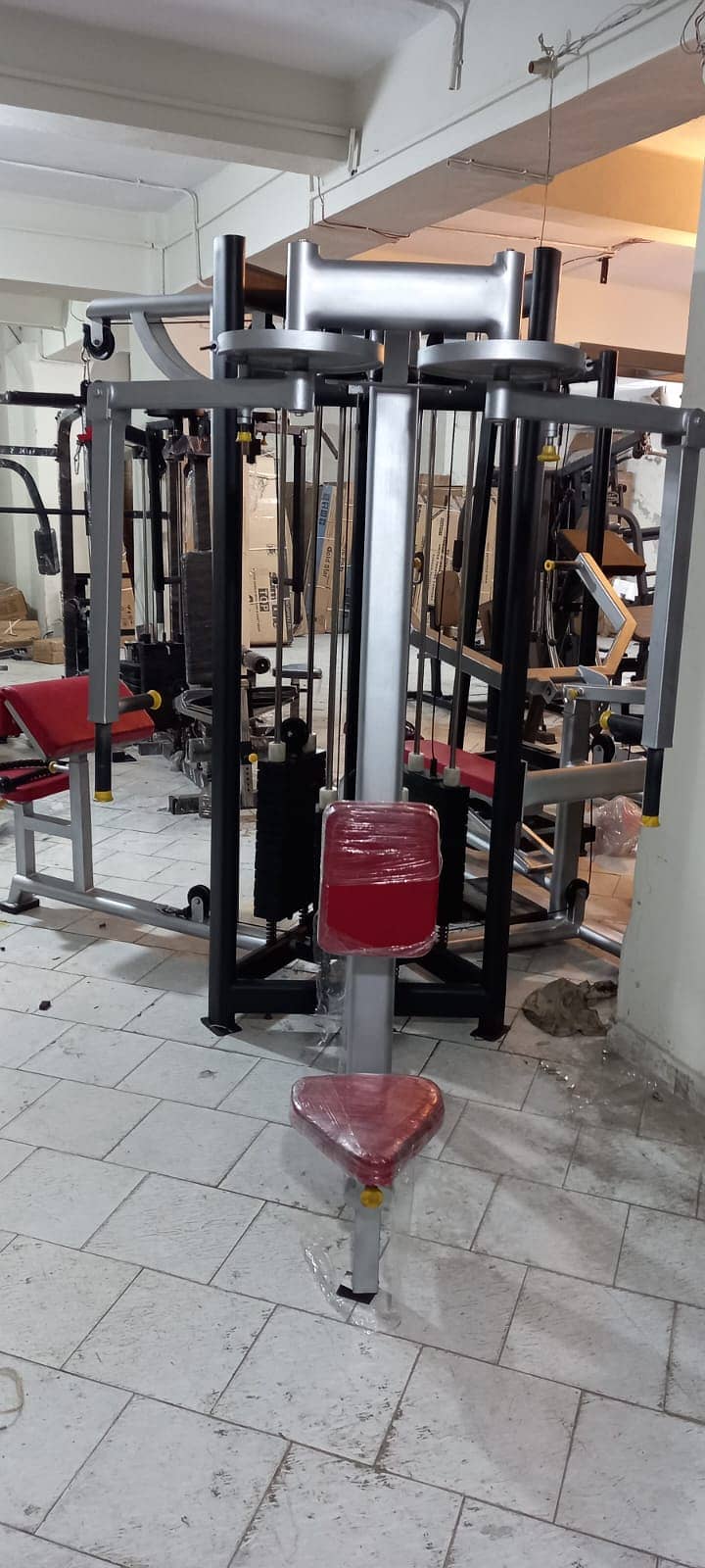 Power Rack Smith Trainer functional gym setup dumbbell treadmill plate 7