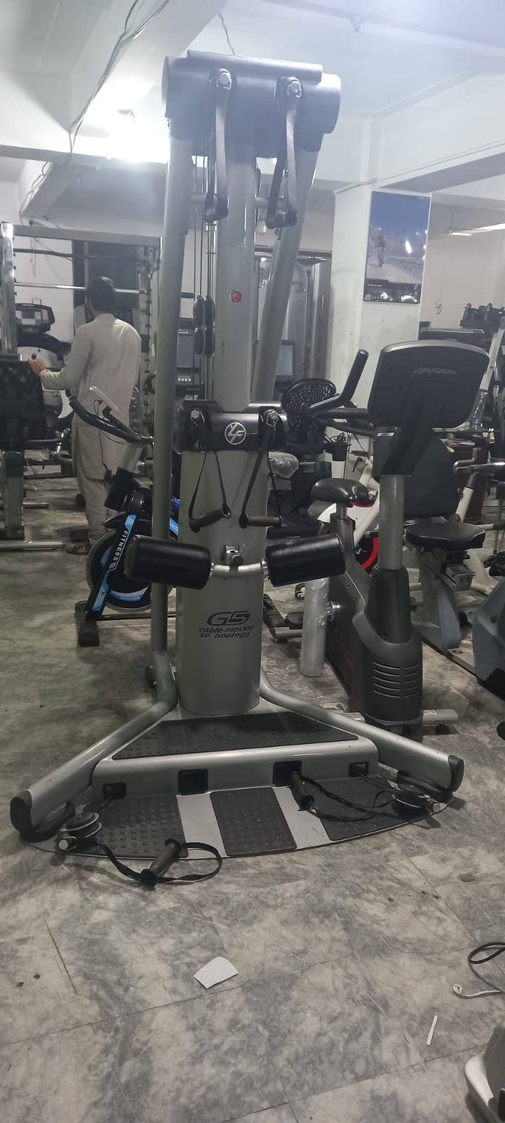 Power Rack Smith Trainer functional gym setup dumbbell treadmill plate 8