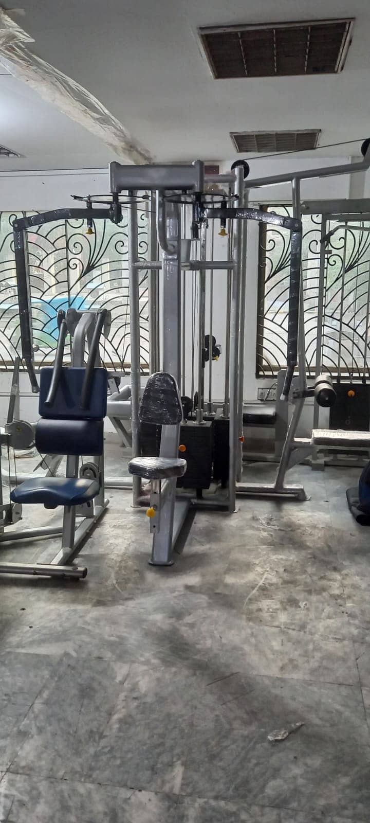 multi functional machine dumbbell gym setup treadmill elliptical plate 9