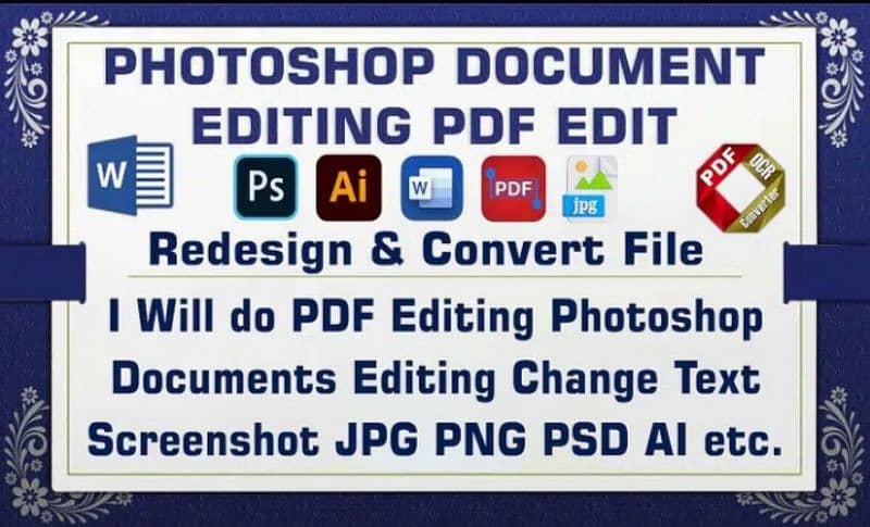 Graphic Design Edit PDF JPG Scanned Screenshot Photoshop Document edit 2
