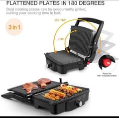 Single Electric Panini Press Grill Maker Non-Stick Coated Plates 0