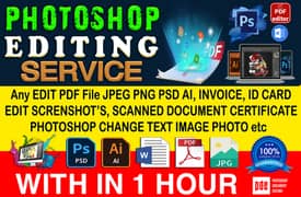 Graphic Design Edit PDF JPG Scanned Screenshot Photoshop document edit