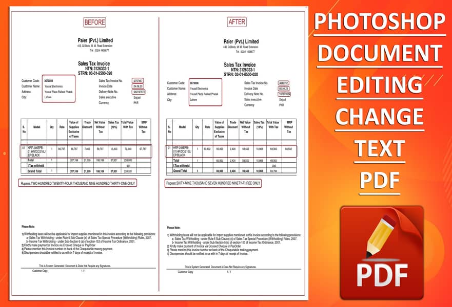 Graphic Design Edit PDF JPG Scanned Screenshot Photoshop document edit 2