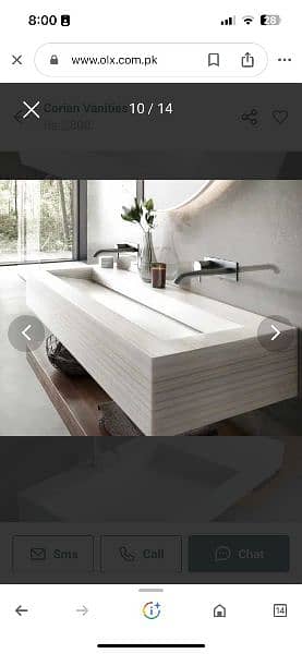 Corian countertops bathroom vanity 2