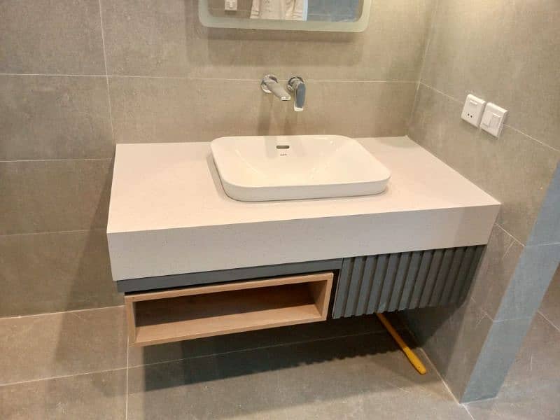 Corian countertops bathroom vanity 7