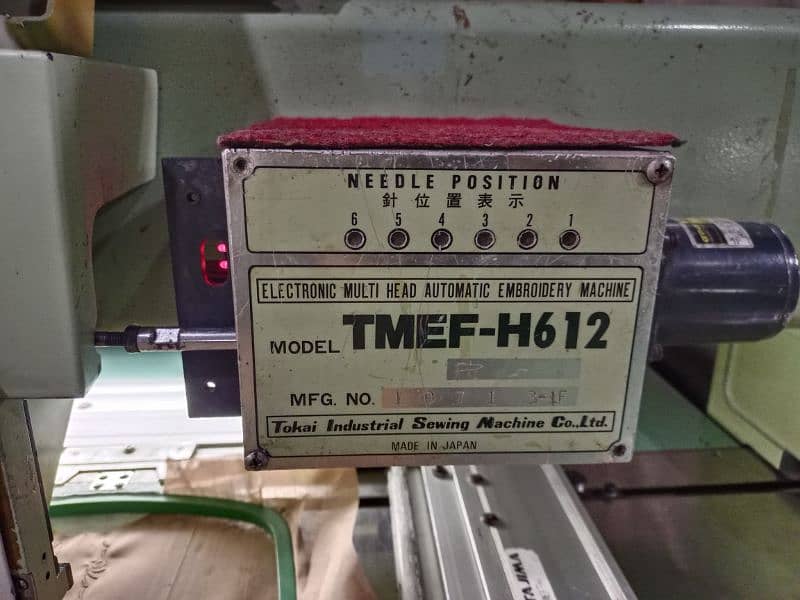 TMEF-H612 Tajima Embroidery Machine 0