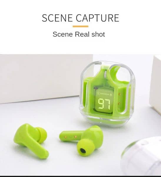 Air 31 Wireless Earbuds Transparent crystal  latest design 6