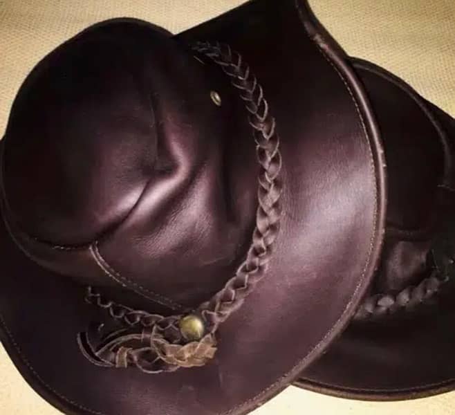 Leather Cowboy Hat / Cap 0