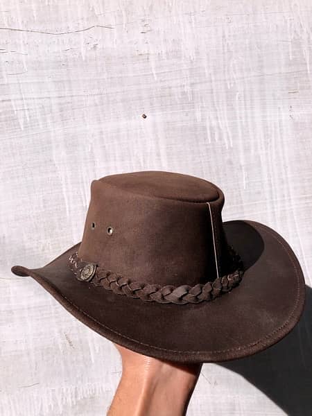 Leather Cowboy Hat / Cap 3