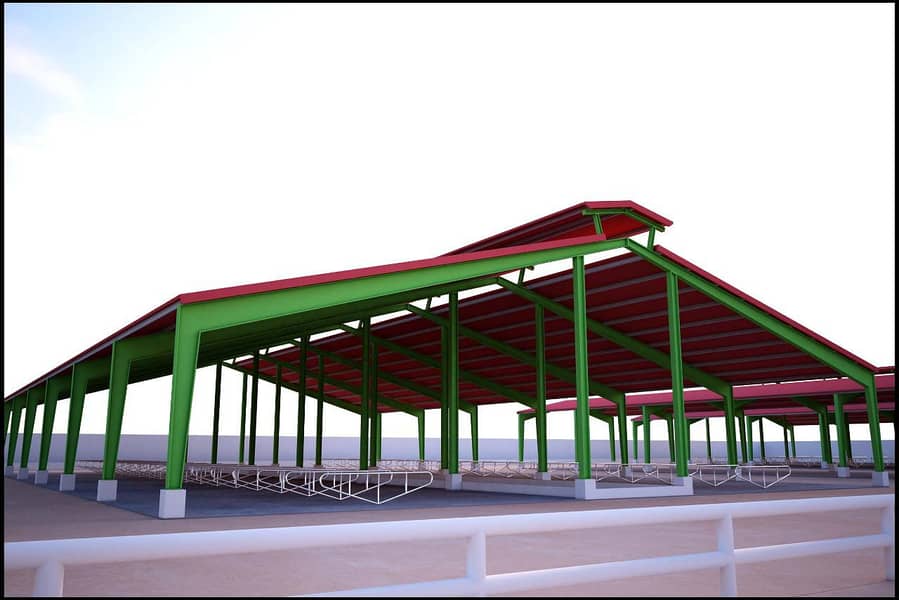 Industrial, factory, dairy farm,warehouse sheds steel structures 2