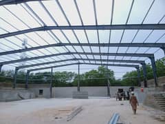 Dairy farm parking sheds big steel structure and container office 0