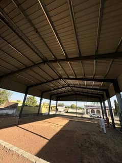 Parking shed with iron structure,Tensile steel structure prefab homes 0