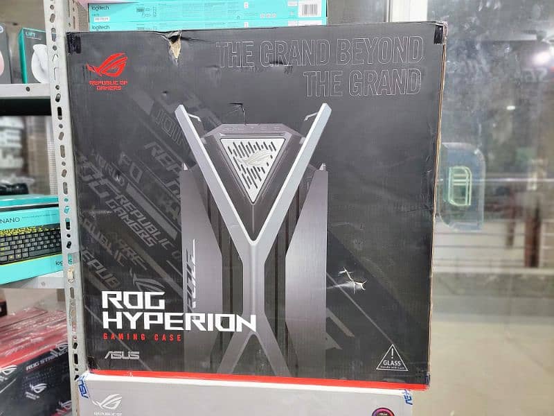 Aftermarket Worry-free ASUS ROG Hyperion GR701 EATX full-tower computer case  with Semi-open structure, tool-free side panels, supports up to 2 x 420mm  radiators, built-in graphics card holder, 2x front panel Type-C 