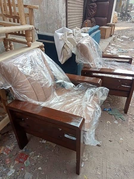 Sheesham Wood sofa set 7