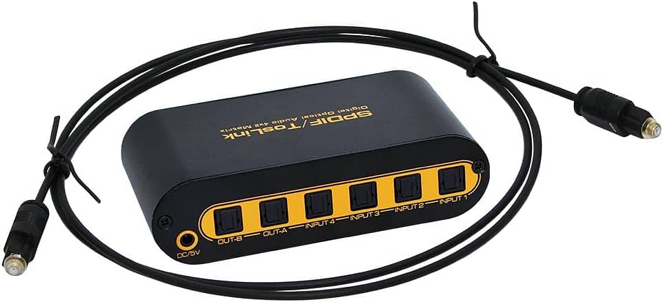 Toslink SPDIF Switch (4x in and 2x out) TOSLINK Digital Optical Audio 5